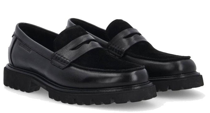 SCHMOOVE JOHNNY LOAFER M GRAIN LTR/SUEDE • NOIR – Image 3