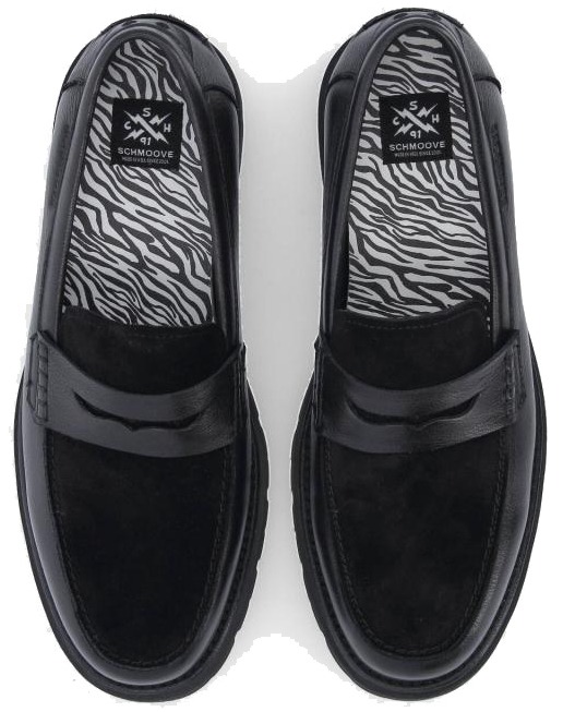 SCHMOOVE JOHNNY LOAFER M GRAIN LTR/SUEDE • NOIR – Image 2