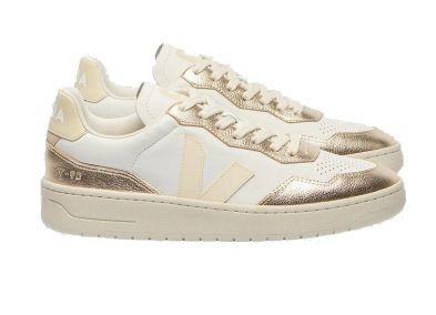 VEJA V-90 LEATHER WHITE CALCAIRE PLATINE